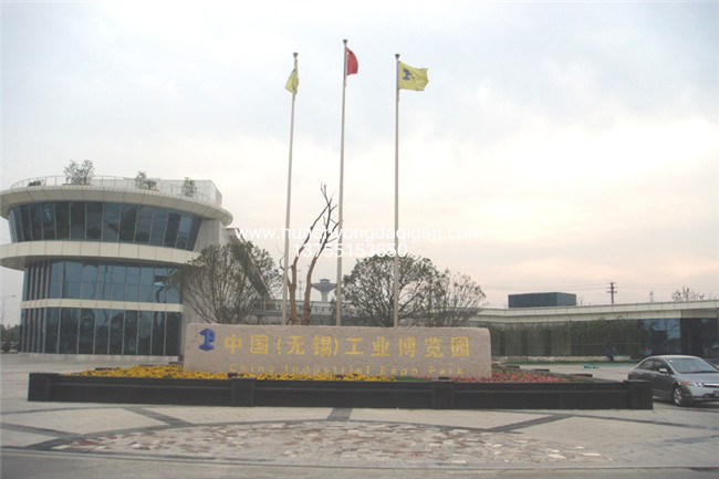 中國（無錫）工業(yè)博覽園旗桿13米上口徑80mm，下口徑180mm 304mm 3.0mm